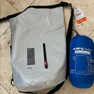 Wren Gray Insulated Dry Bag Cooler and Klymit Camping Blanket